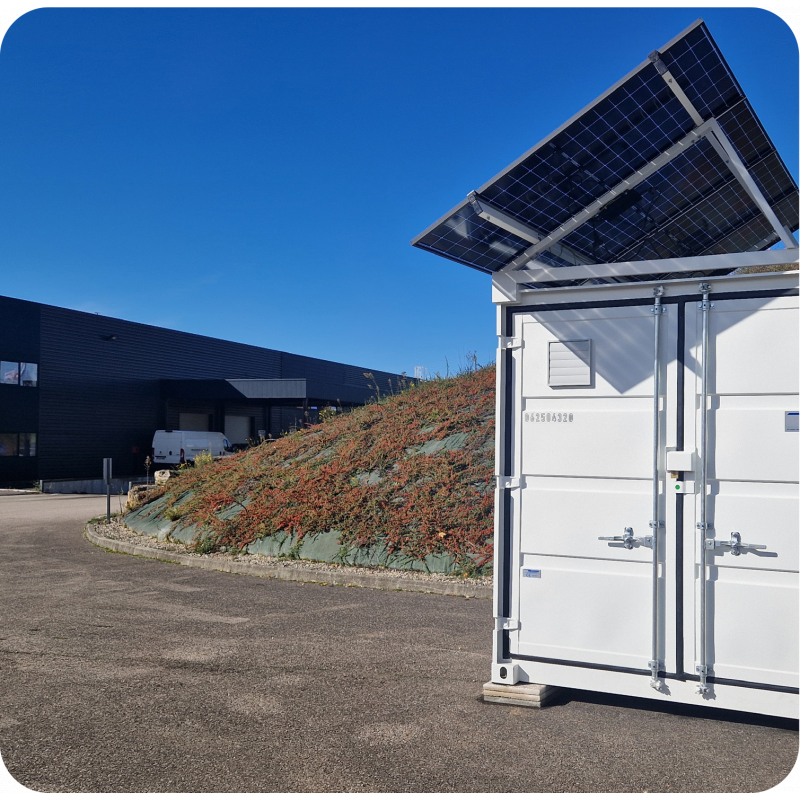 container de stockage déporté pour batteries Lithium