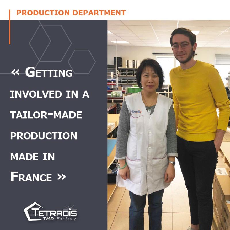 Production department in the foreground